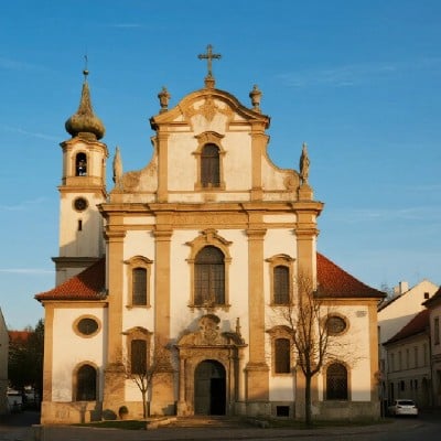 A sample image of a white castle with red roof tiles