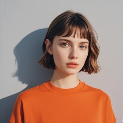 A thumbnail of a woman with short hair