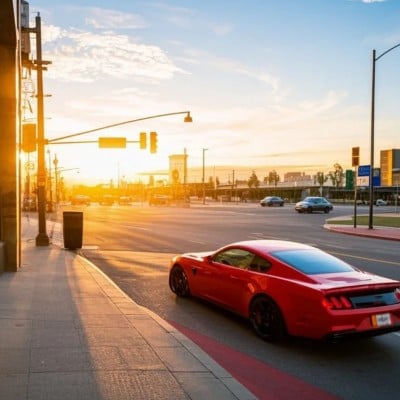 City street with cars thumbnail