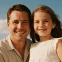 Thumbnail sample photo of a father and a daughter