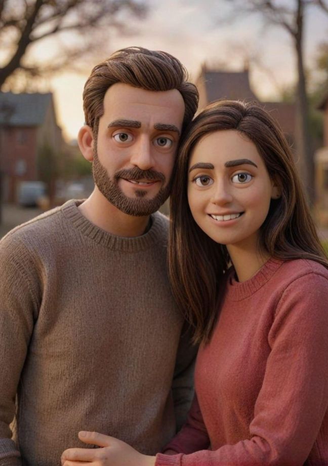 Clay Art Couple Photo