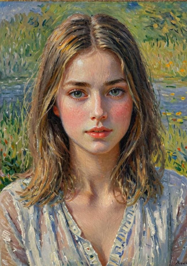 Monet Art Style Female