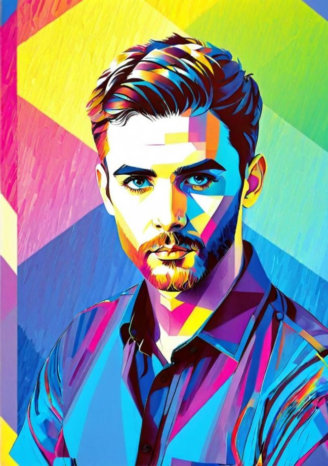 Poly Art Male Character