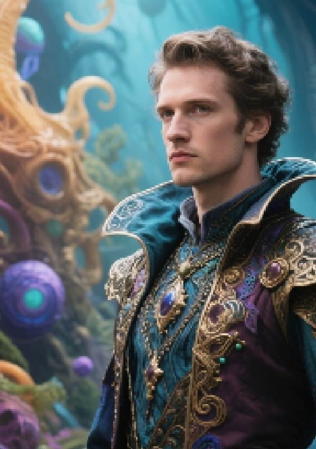 Ai create a man in fantasy world