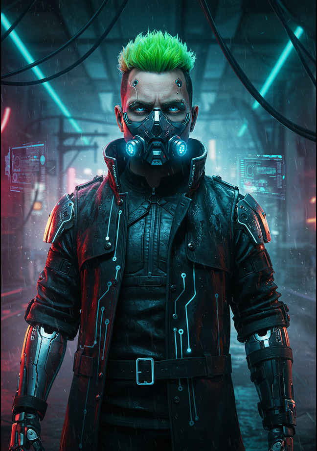 Cyberpunk male character