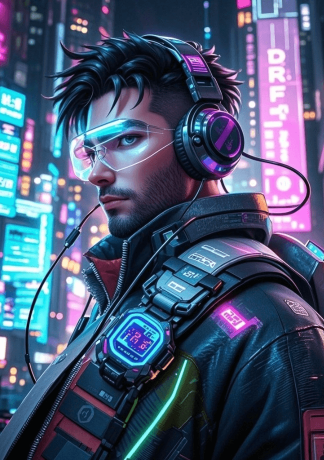 Cyberpunk male character