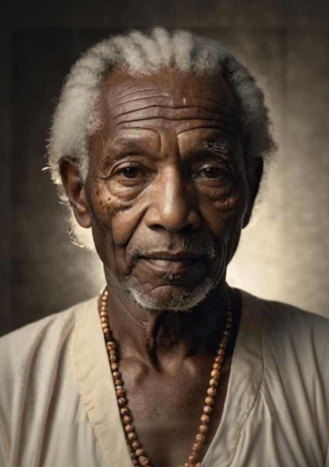 Facewow ai image generator to create a realistic old black man picture