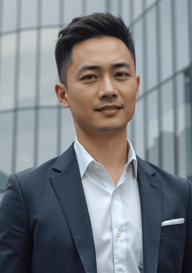 Generate realistic asian male photography