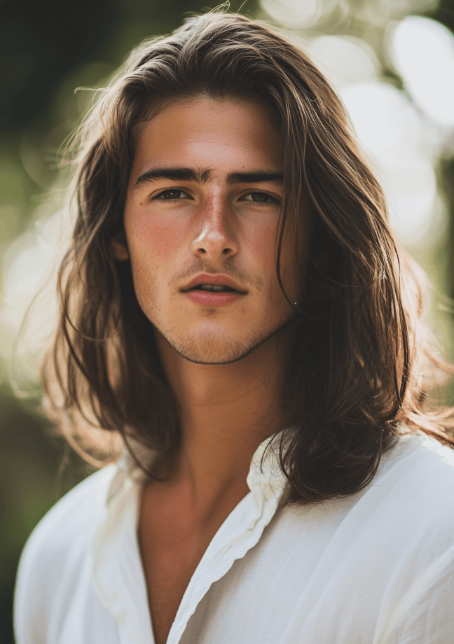 Generate realistic white male photography