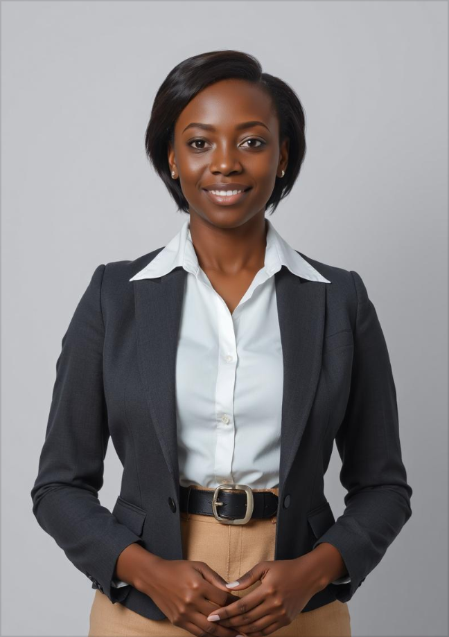 Professional headshot female teacher sample 2