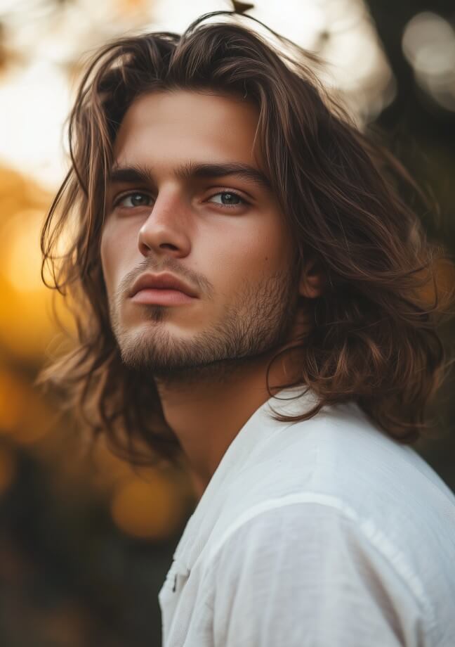 Use ai to create a man with curly hair