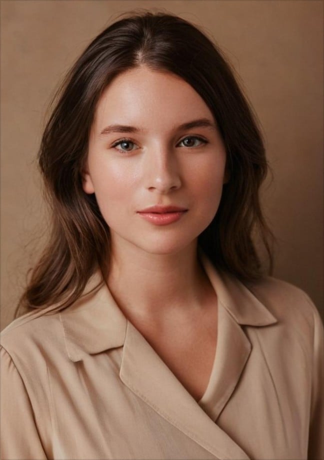 Vintage sepia female portrait