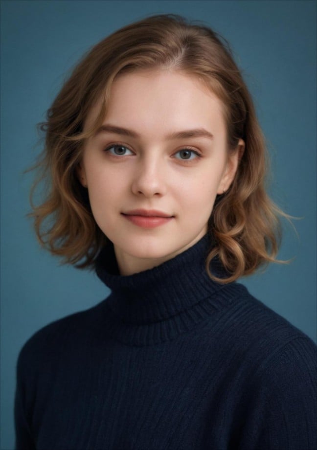 Vintage yearbook female portrait 1