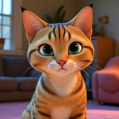 3D Pixar cartoon character