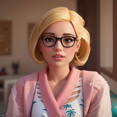 Barbie style cartoon character