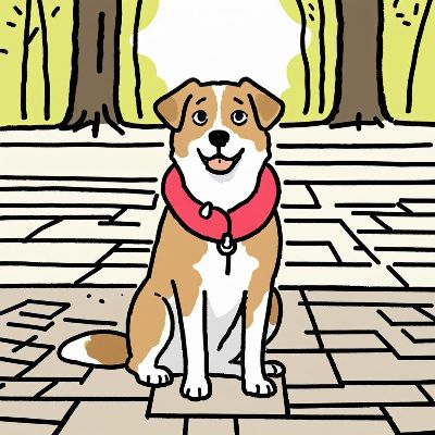 Bold line cartoon character