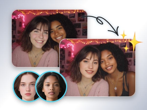 Step 2 replace the other two girls faces in this picture