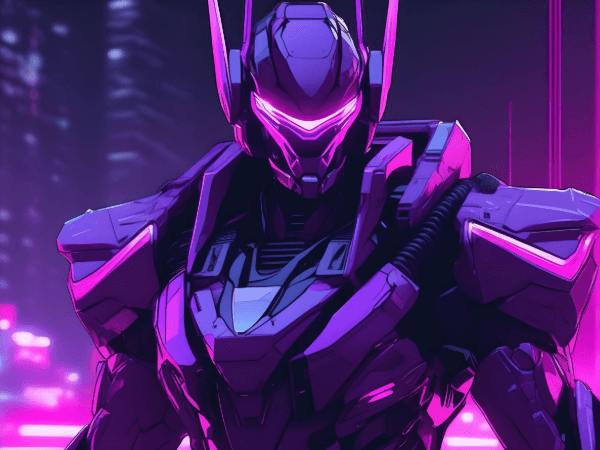 A showcase image in cyberpunk anime style