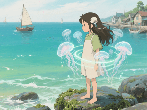 A showcase image in ghibli style