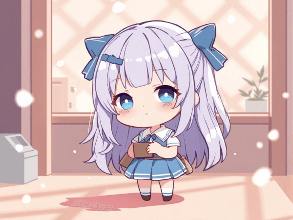 A showcase image of a girl in chibi anime style