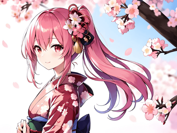 A showcase image of a girl in japanese anime style