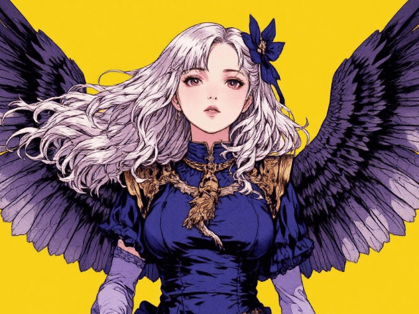 A showcase image of a woman in fantasy anime style