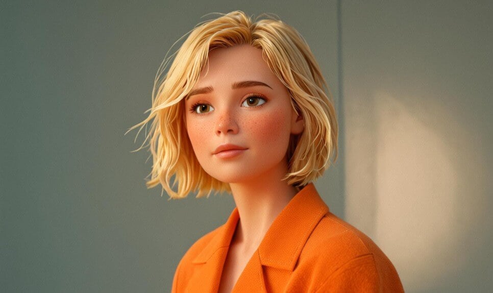 A woman portarit of American cartoon