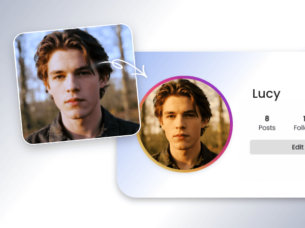 Change a male portrait to the vintage version and use it as your social media pfp