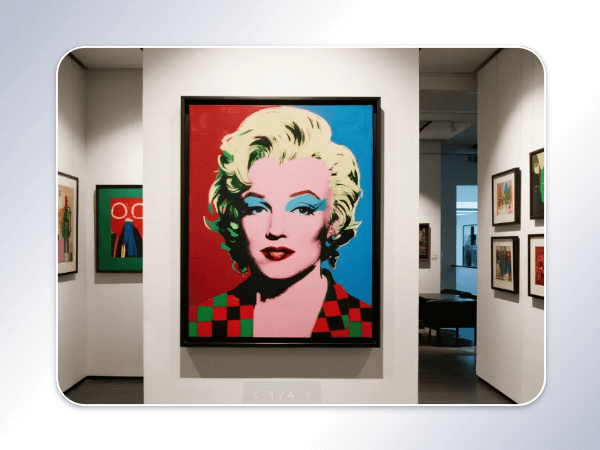 Create a pop art print photo of marilyn