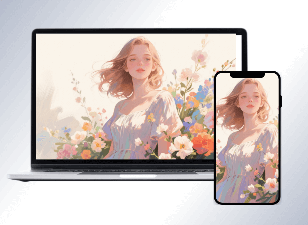 Create an ai anime girl and use it as your computer or phone wallpaper