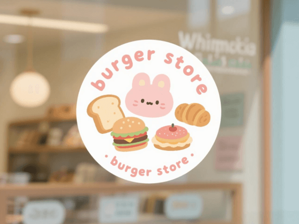 Create ghibli style food art and make it a studio ghibli logo for a bread store