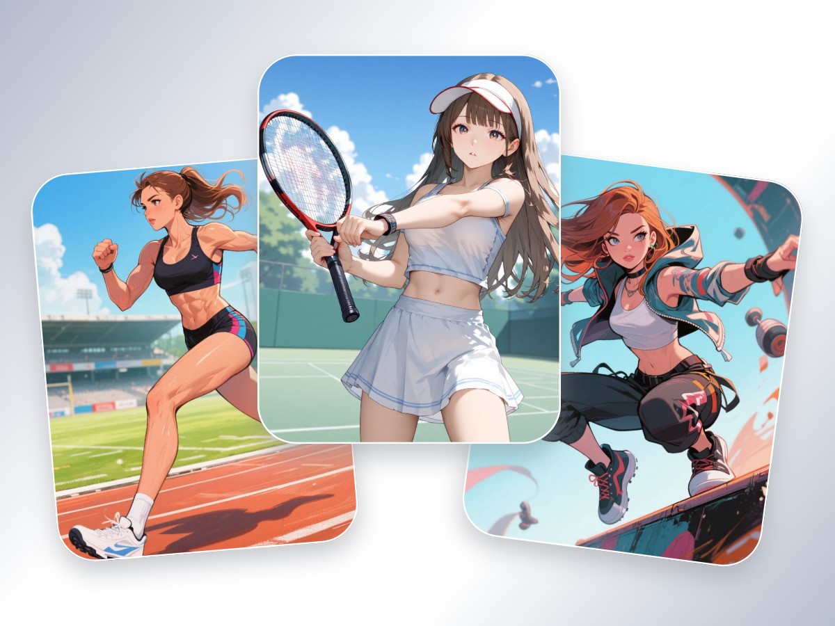 Generate ai anime girl as athletes with facewow ai anime girl generator