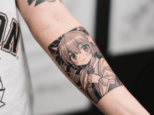 Generate manga art from photo and try it on your body as manga tattoo