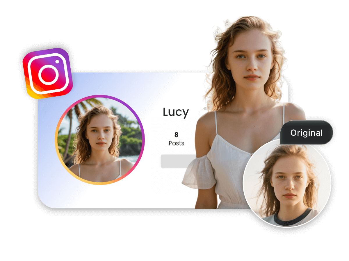 Profile ai avatar on social media