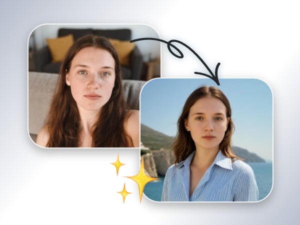 Step 2 download the AI automatically generated portrait featuring a woman in knight style