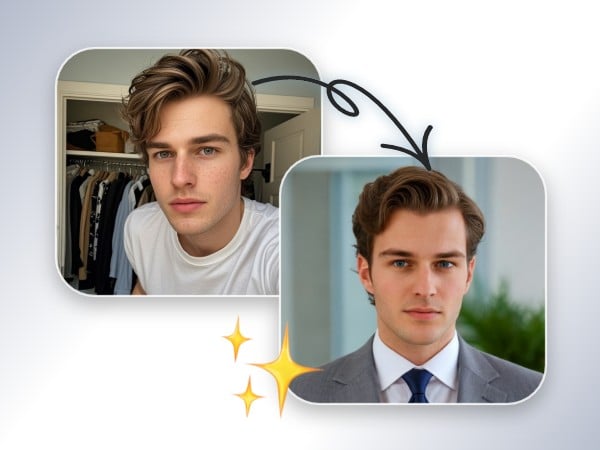 Step 2 download the automatically generated AI headshot