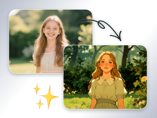 Step 2 turn a photo of a young girl into manga art