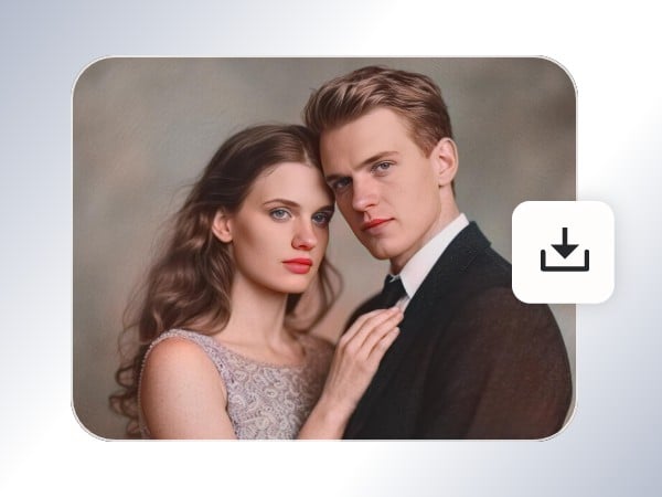 Step 3 download the fixed and colorized photo for free in HD without watermarks