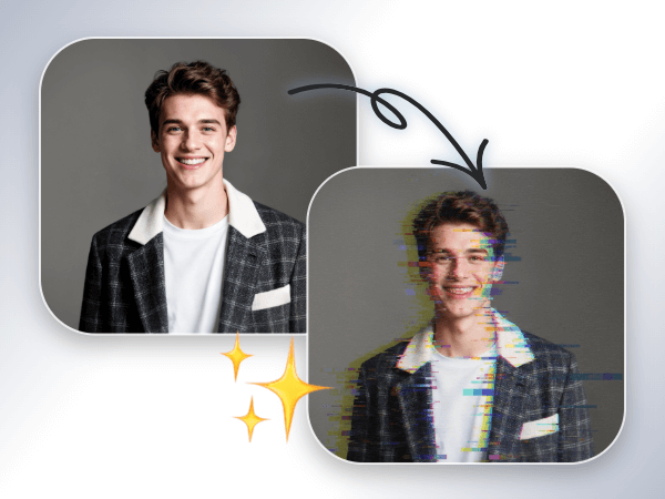 Step two to add glitch effect to the photo