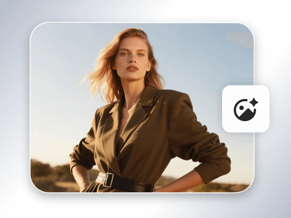 Upload a photo of a fashionable woman in facewow