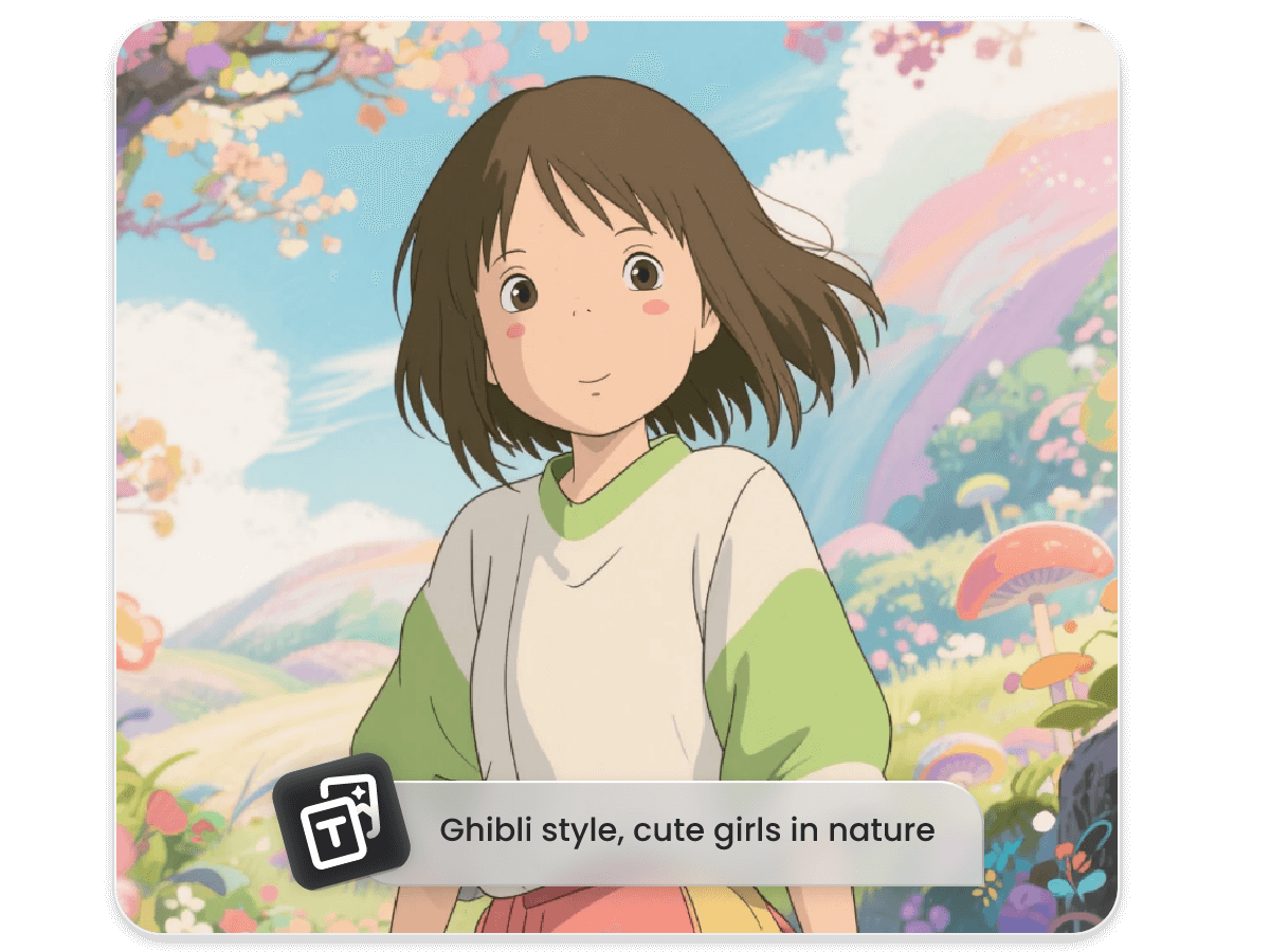 Create a cute ai anime girl from text in facewow