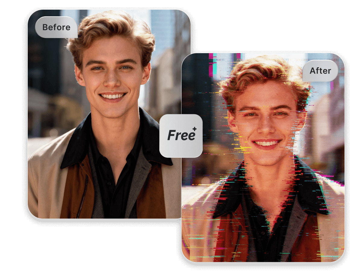 Create glitch pictures free no login needed