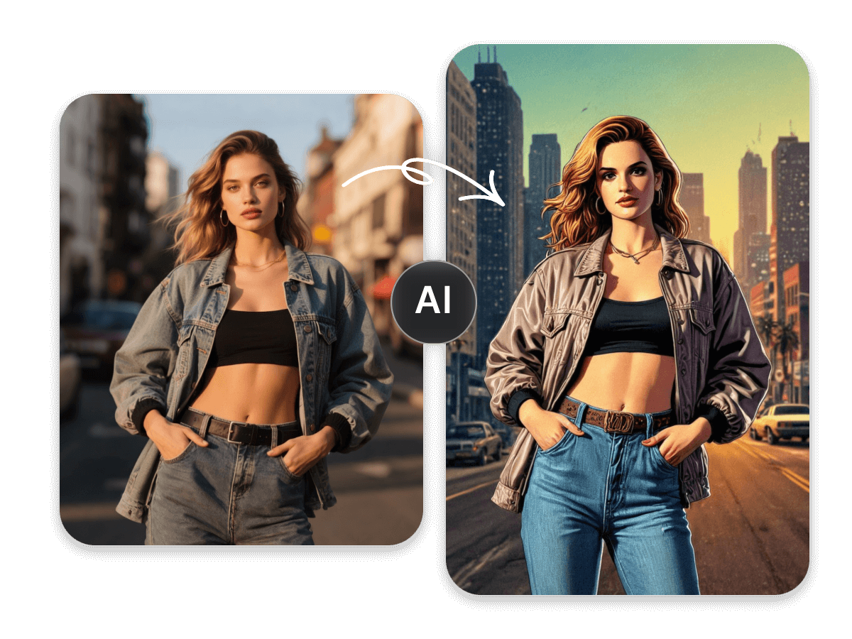 Easily add an ai gta effect with one click