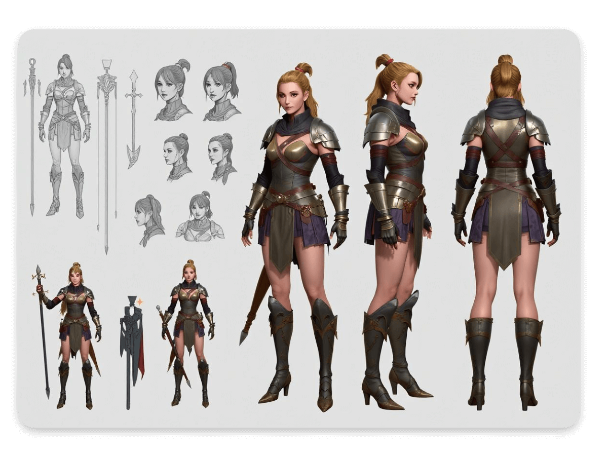 Facewow ai image generator to create character pictures for game