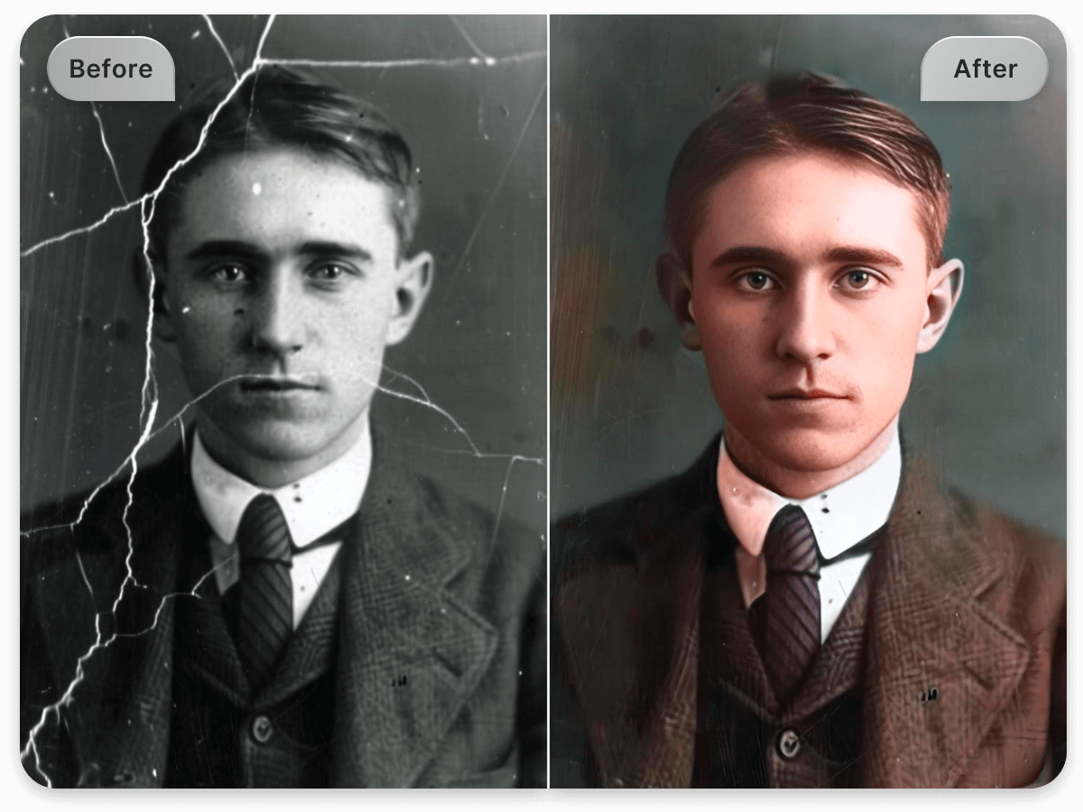 Fix old black and white picture