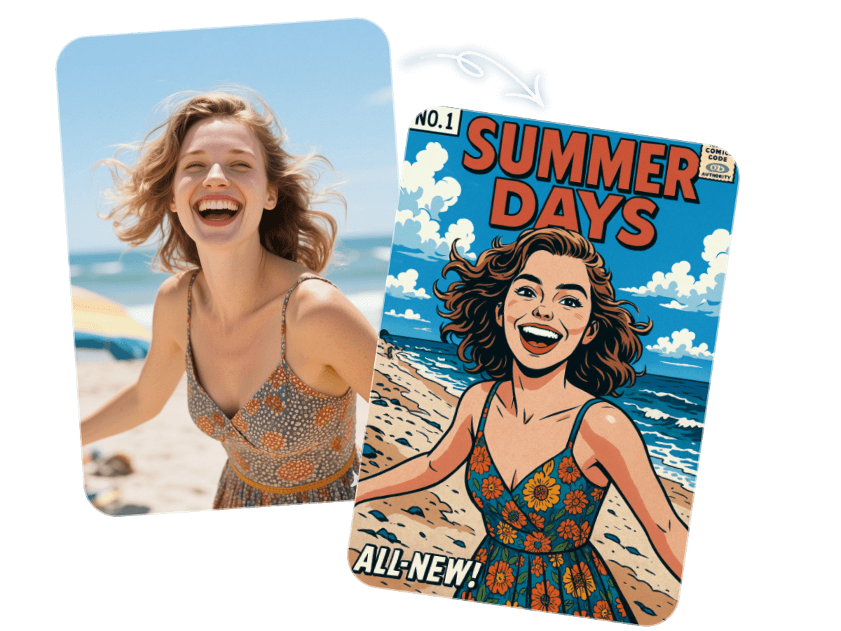 Make your own comic book with facewow ai cartoon filter