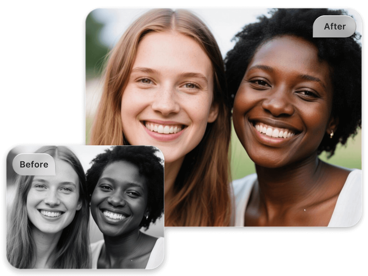 One click to colorize a group photo