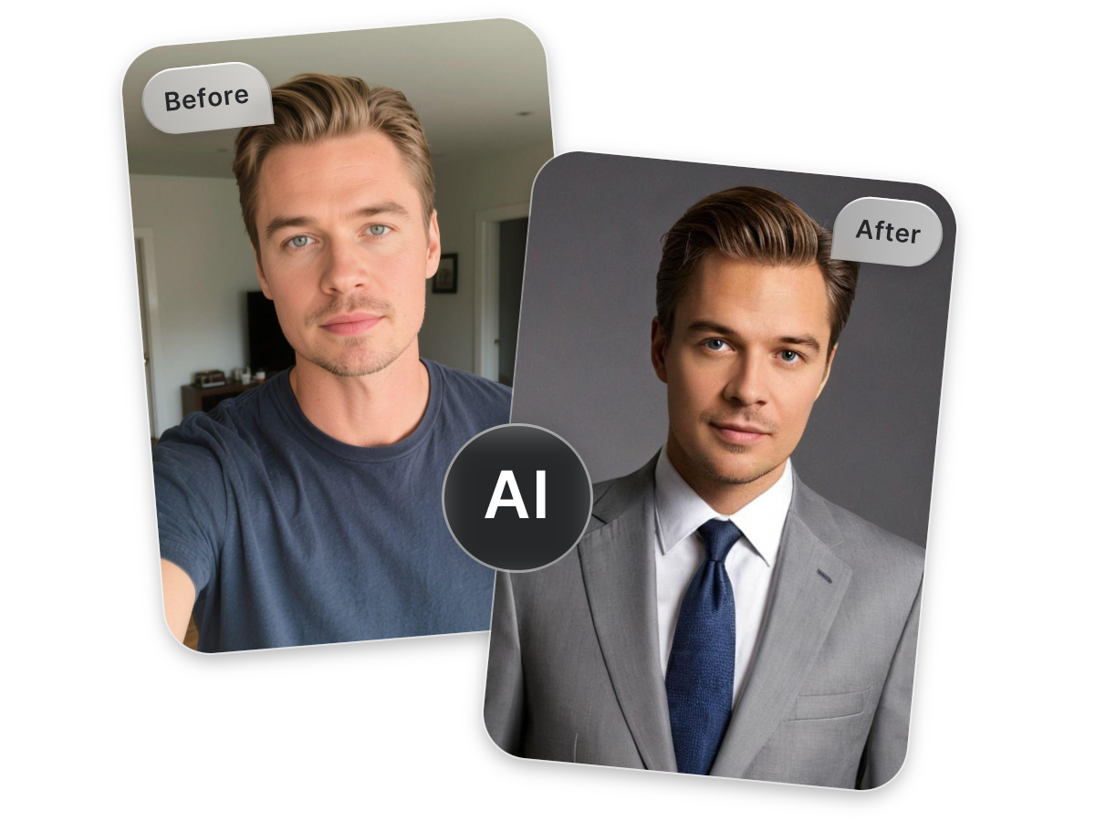 Turn everyday selfies into professional linkedin headshots