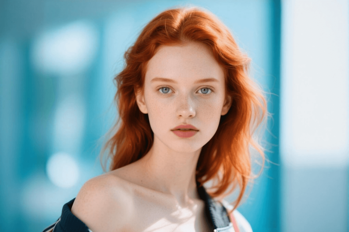 An original photo of a beautiful woman