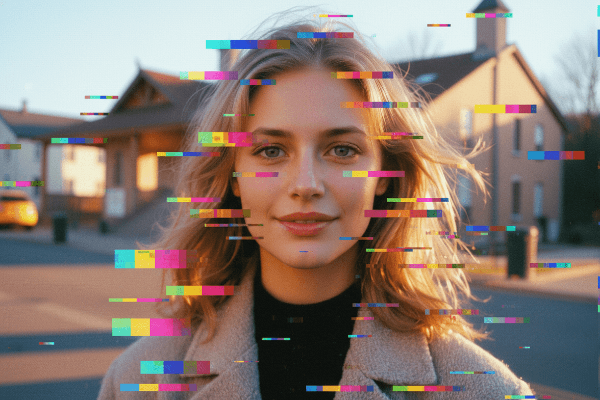 Facewow glitch effect feature page glitch image